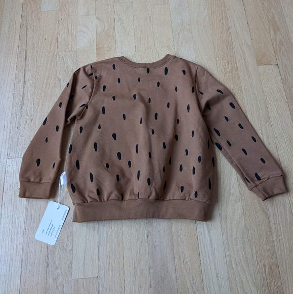 Ole designs modern pullover with spots in cinnamon brown size 5/6 - Picture 4 of 9